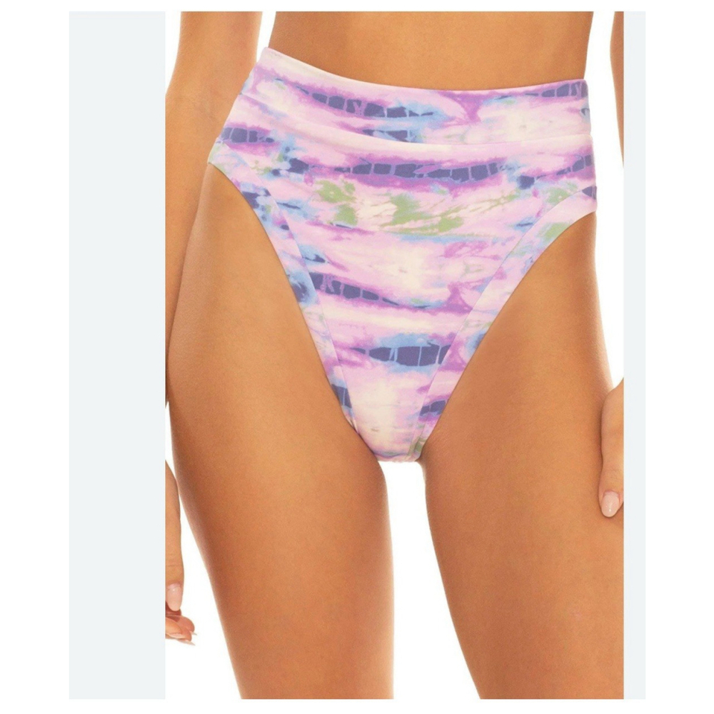 Isabella Rose Under One Sky‎ High Waist Bikini Bottom Women's Size S Purple